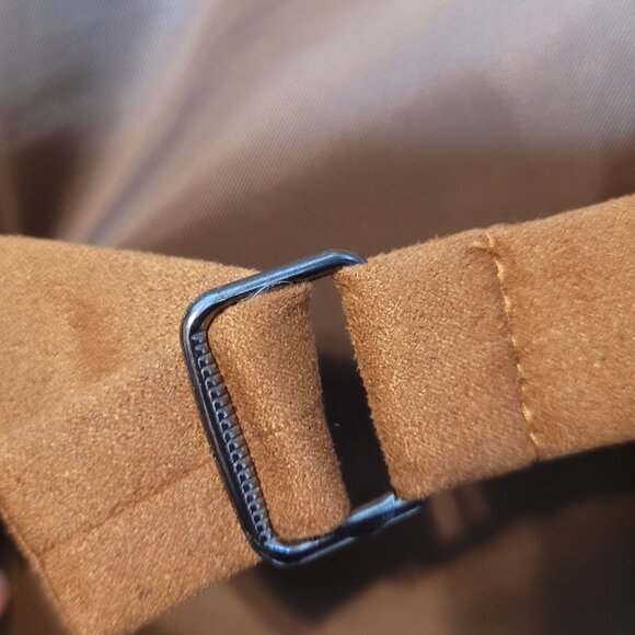 Vintage Waistcoat Vest Alan Fusser Faux Suede Brown India Med - Picture 5 of 9